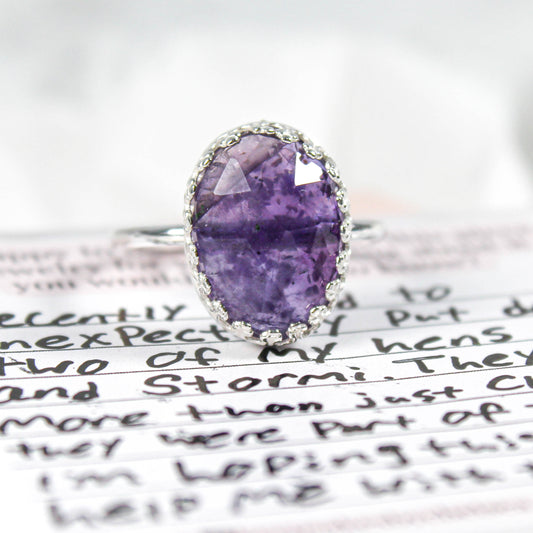 10x14 Amethyst Ring